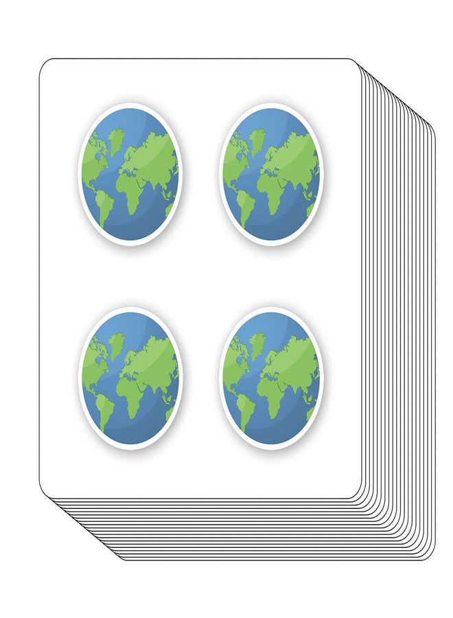 GUVSPTI Earth Stickers 1in for Scrapbooking, Arts, Craft, Kids DIY, Calendars Journals 80-Pack - Image 1